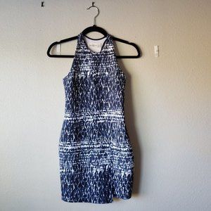 Abercrombie & Fitch Blue Pattern Cocktail Bodycon Dress XS